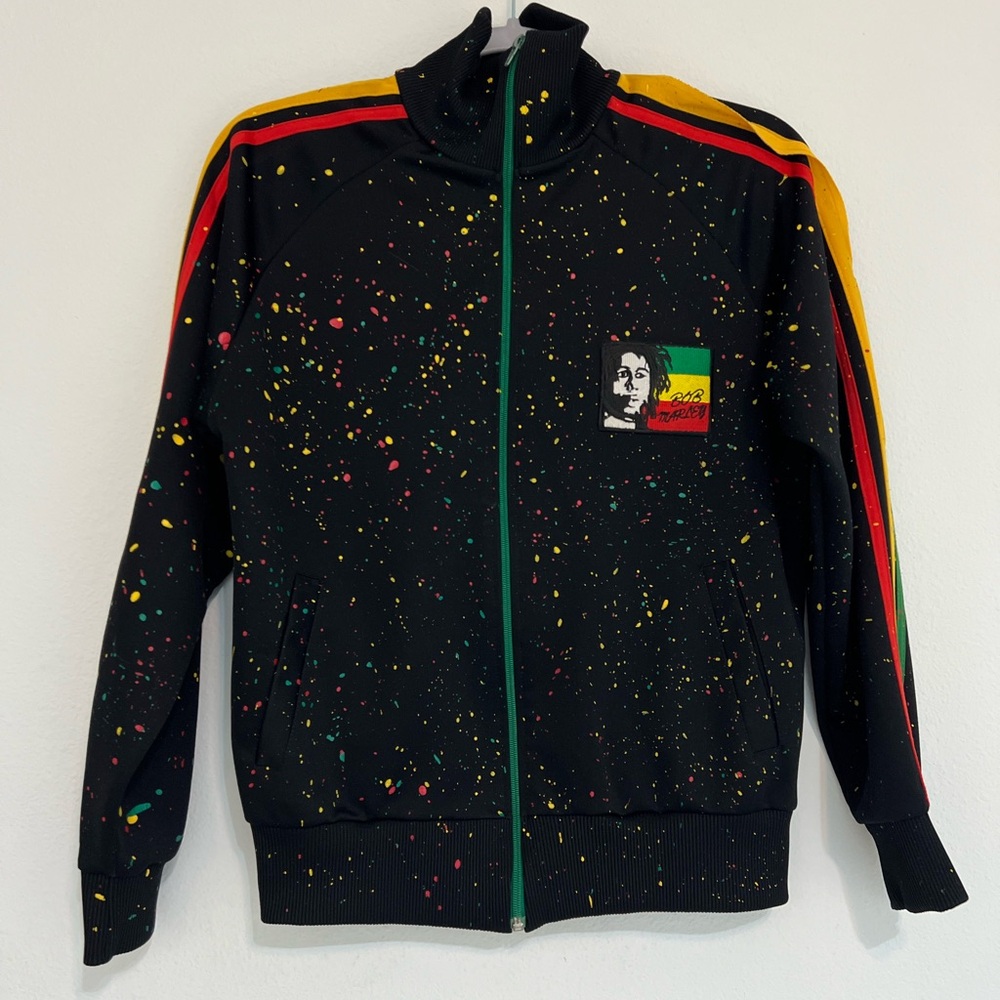 Bob Marley handmade painted jacket mens size small